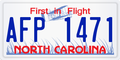 NC license plate AFP1471