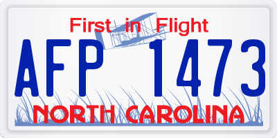NC license plate AFP1473