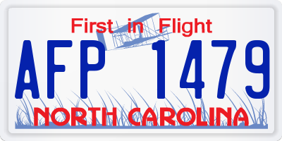 NC license plate AFP1479