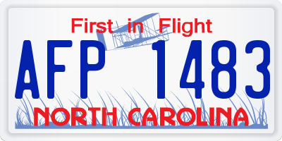 NC license plate AFP1483