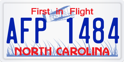 NC license plate AFP1484