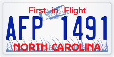 NC license plate AFP1491