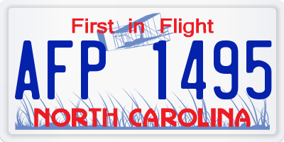 NC license plate AFP1495