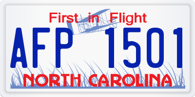 NC license plate AFP1501