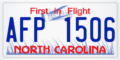 NC license plate AFP1506