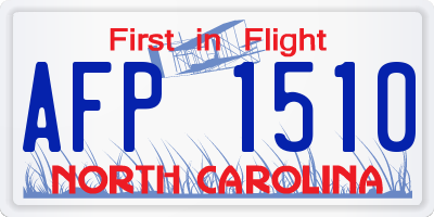 NC license plate AFP1510