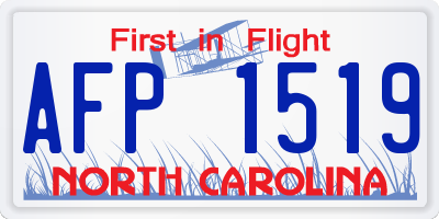 NC license plate AFP1519