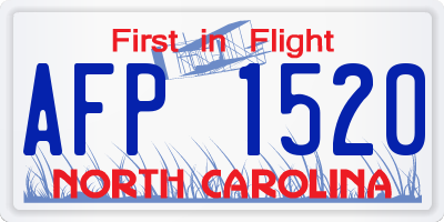 NC license plate AFP1520