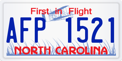 NC license plate AFP1521