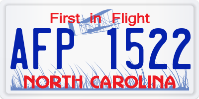 NC license plate AFP1522