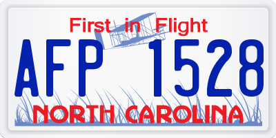 NC license plate AFP1528