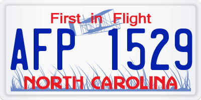 NC license plate AFP1529
