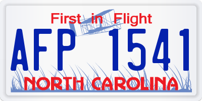 NC license plate AFP1541