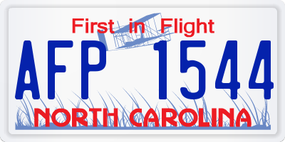 NC license plate AFP1544