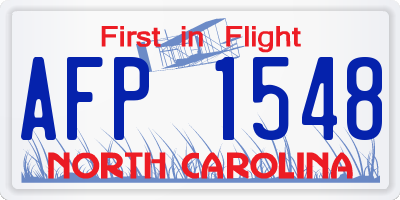 NC license plate AFP1548