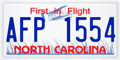 NC license plate AFP1554