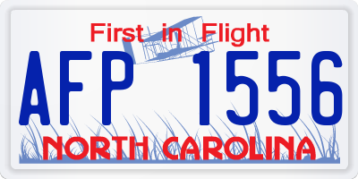 NC license plate AFP1556