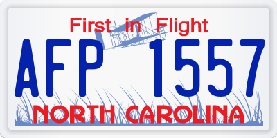 NC license plate AFP1557