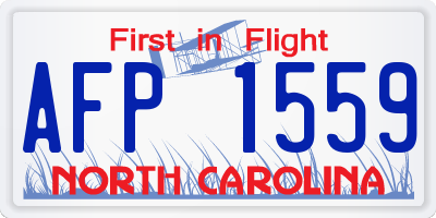 NC license plate AFP1559