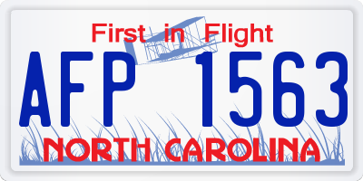 NC license plate AFP1563