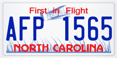 NC license plate AFP1565