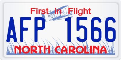 NC license plate AFP1566
