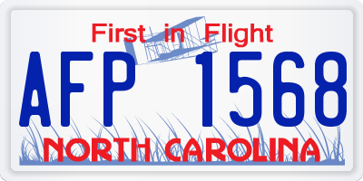 NC license plate AFP1568