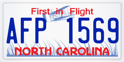 NC license plate AFP1569