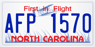 NC license plate AFP1570