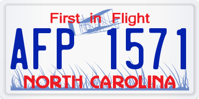 NC license plate AFP1571