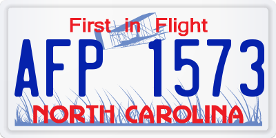 NC license plate AFP1573
