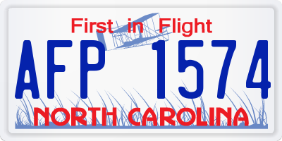 NC license plate AFP1574