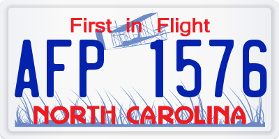 NC license plate AFP1576