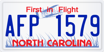 NC license plate AFP1579