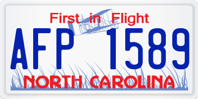 NC license plate AFP1589