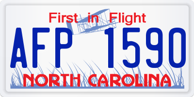 NC license plate AFP1590