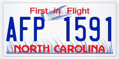 NC license plate AFP1591