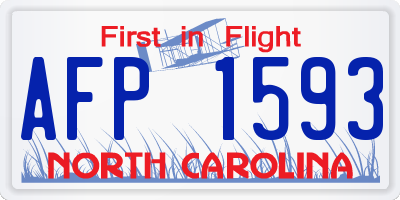 NC license plate AFP1593