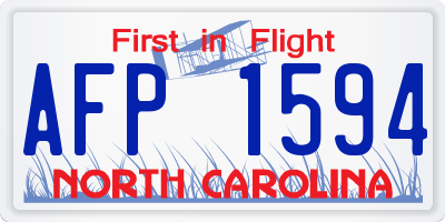 NC license plate AFP1594