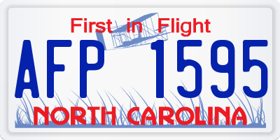NC license plate AFP1595