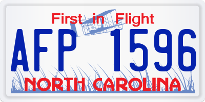 NC license plate AFP1596