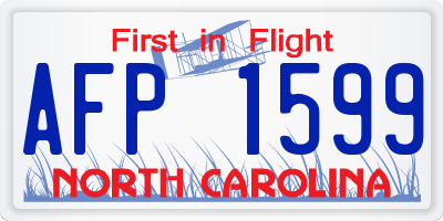 NC license plate AFP1599