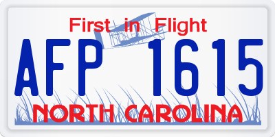 NC license plate AFP1615