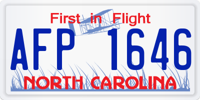 NC license plate AFP1646