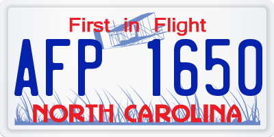 NC license plate AFP1650