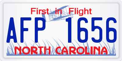 NC license plate AFP1656