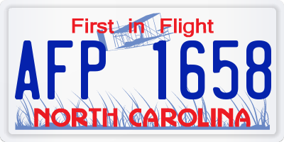 NC license plate AFP1658