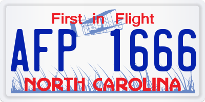 NC license plate AFP1666