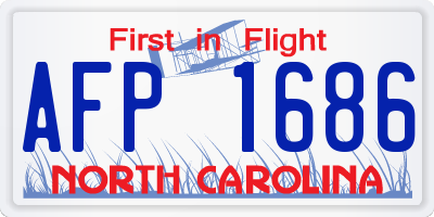 NC license plate AFP1686