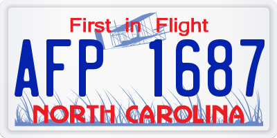NC license plate AFP1687